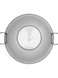 2tlg. Set: Edelstahl-Wok 