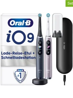 2tlg. Set: Elektr. Zahnbürsten "iO Series 9" in Rosa/ Schwarz