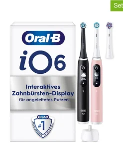 2tlg. Set: Elektr. Zahnbürsten "Oral-B iO Series 6" in Rosa/ Schwarz