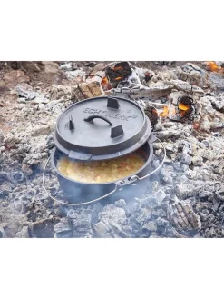 2tlg. Set: Feuertopf in Schwarz - 7,6 l