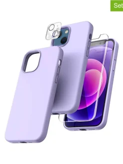 3tlg. Set: Full-Body-Case für iPhone 15 Pro in Lila