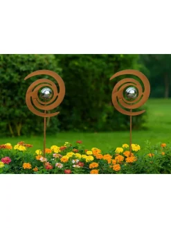 2tlg. Set Gartendekoration FINJA in Braun