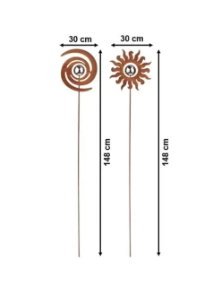 2tlg. Set Gartendekoration MixFELIX in Braun