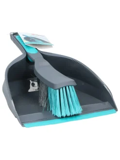 2tlg. Set: Handfeger in Grau/ Hellblau - (B)34 x (H)23 x (T)10,5 cm