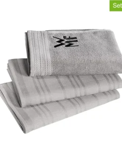 3tlg. Set: Küchenhandtücher in Grau