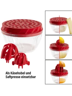 12tlg. Set: Multizerkleinerer in Rot