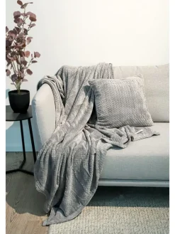 2tlg. Set: Plaid & Kissenhülle 