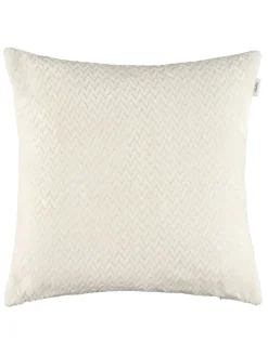 2tlg. Set: Plaid & Kissenhülle "Comfy" in Creme