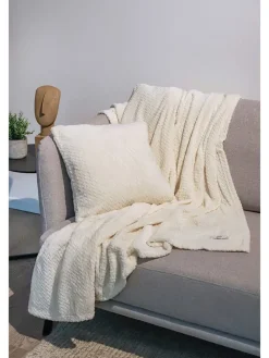 2tlg. Set: Plaid & Kissenhülle 