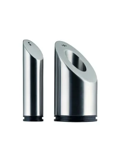 2tlg. Set: Salz- & Pfeffermühlen in Silber - (H)8,6 x Ø 4,5 cm