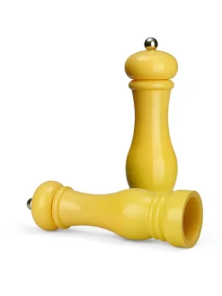 2tlg. Set: Salz- & Pfeffermühle in Gelb - (H)21 x Ø 6 cm