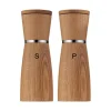 2tlg. Set: Salz- und Pfeffermühlen "Nature" in Hellbraun - (H)18 x Ø 6 cm
