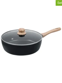 2tlg. Set: Schmorpfanne "Cook & Care" in Schwarz - Ø 28 cm