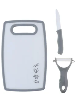 3tlg. Set Schneidebrett mit Zubehör (Überraschungsprodukt)