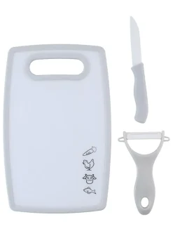 3tlg. Set Schneidebrett mit Zubehör (Überraschungsprodukt)