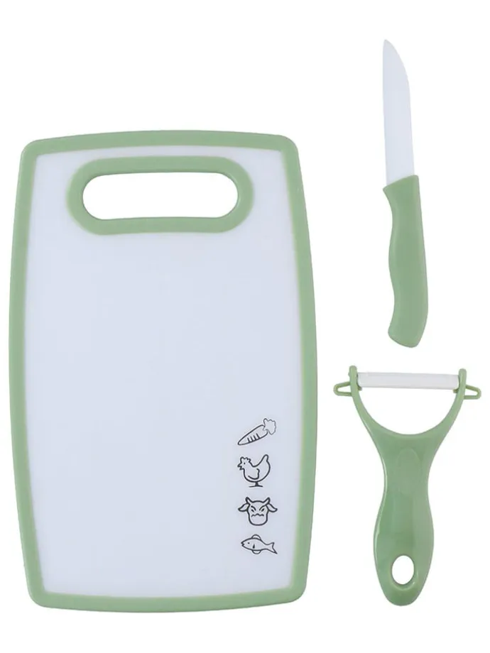 3tlg. Set Schneidebrett mit Zubehör (Überraschungsprodukt)