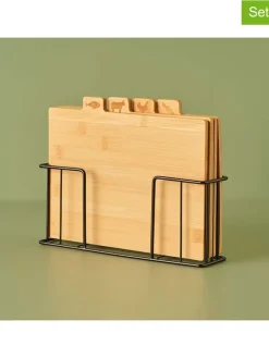 5tlg. Set: Schneidebretter in Hellbraun - (B)28 x (H)24 cm