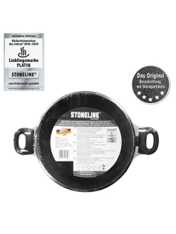 2tlg. Set: Servierpfanne ''Ceramic'' in Grau - Ø 24 cm