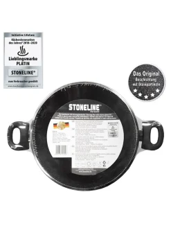 2tlg. Set: Servierpfanne ''Ceramic'' in Grau - Ø 28 cm