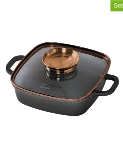 2tlg. Set: Servierpfanne in Schwarz - (L)20 x (B)20 cm