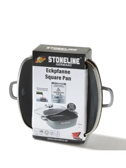 2tlg. Set: Servierpfanne in Grau - (L)32 x (B)32 cm