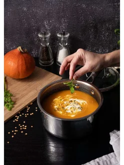 2tlg. Set: Stielkasserolle ''Hexapro'' in Silber - 1,2 l