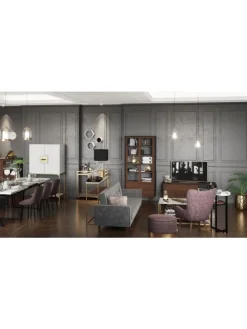 2tlg. Set: Säulentisch/Beistelltisch 