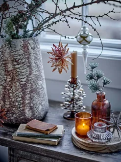 6tlg. Set: Tablett & Deko ''Sanga'' in Beige/ Hellbraun - (H)22,5 x Ø 18 cm