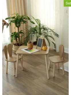 2tlg. Set: Tisch & Stuhl "Bunny" in Eiche