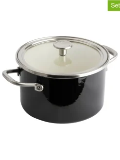 2tlg. Set: Topf "Core Enamel" in Schwarz - Ø 24 cm