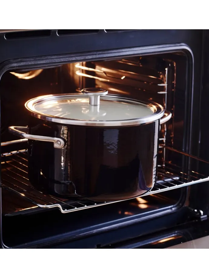 2tlg. Set: Topf "Core Enamel" in Schwarz - Ø 24 cm