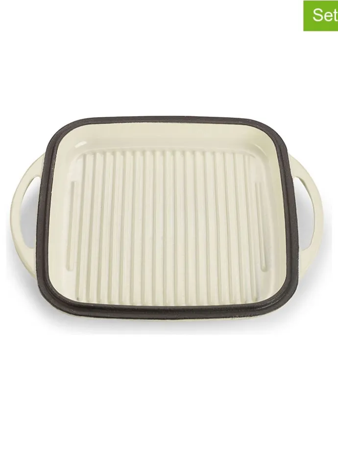 2tlg. Set: Universalbräter in Creme - (L)31 x (B)25,5 cm