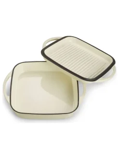 2tlg. Set: Universalbräter in Creme - (L)31 x (B)25,5 cm