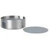 7tlg. Set: Untersetzer "Lareto" in Silber/ Grau - Ø 11 cm