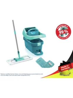3tlg. Set: Wischtuchpresse "Profi XL Mobile" in Türkis