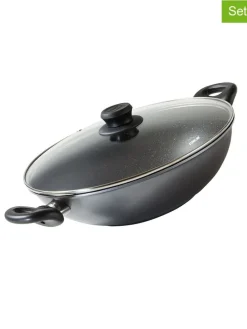 2tlg. Set: Wok in Grau - Ø 28 cm