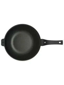 2tlg. Set: Wok-Pfanne in Schwarz - Ø 30 cm