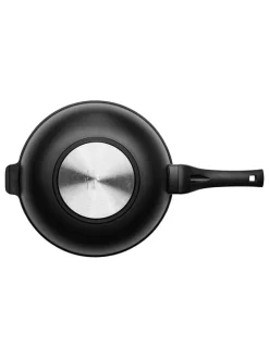 2tlg. Set: Wok-Pfanne in Schwarz - Ø 30 cm