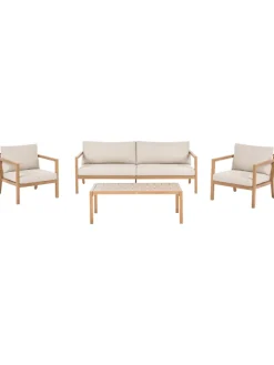 4-tlg Sitzgruppe ONETA in Braun/Beige