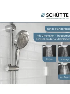 3tlg. Stangenbrause-Set ''Cordoba'' in Chrom