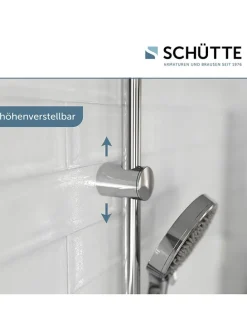 3tlg. Stangenbrause-Set ''Cordoba'' in Chrom