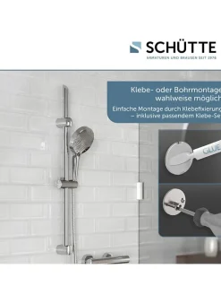 3tlg. Stangenbrause-Set ''Cordoba'' in Chrom