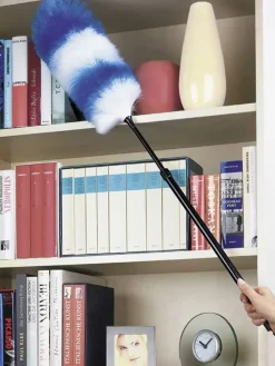 3tlg. Staubwedel-Set in Blau