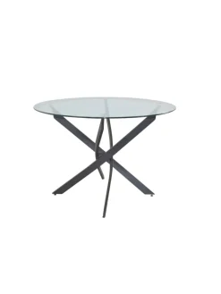 5tlg. Tischgruppe Esstisch mit Polsterstühlen in blau