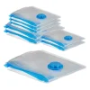 8-tlg. Vakuumbeutel-Set in Transparent/ Blau