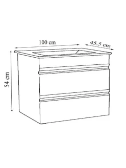 2-tlg. Waschplatz Waschtisch Drehtüren Silora XL in Weiß
