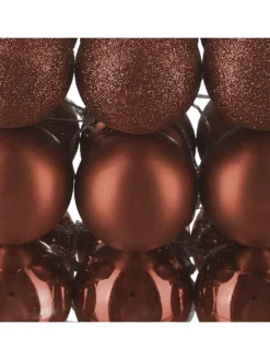 100-tlg. Weihnachtskugeln Set in Braun