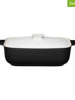 2tlg.Set: Aufflaufform in Schwarz/ Weiß - (L)31 x (B)18 cm
