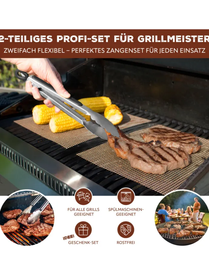 2tlg-Set Grillzangen