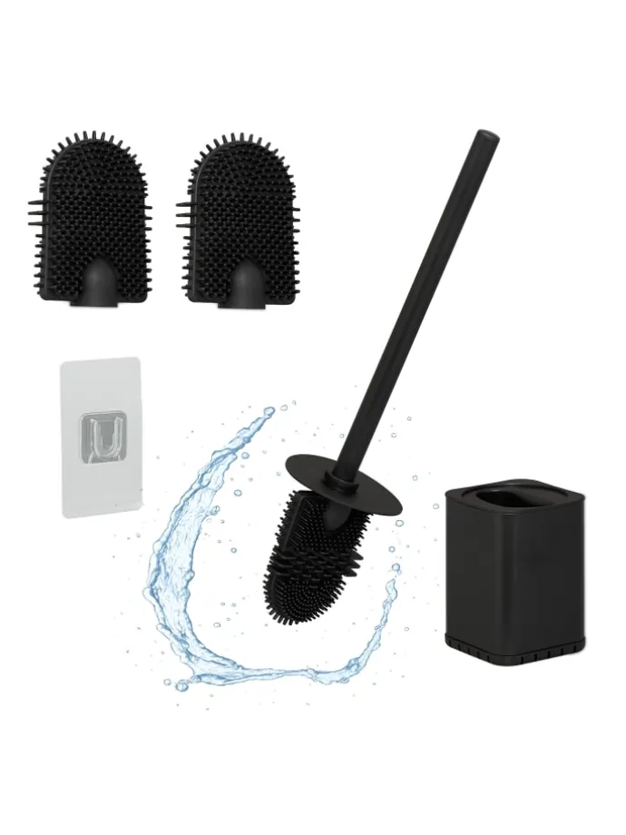 Toilettenbürste in Schwarz - (B)9,5 x (H)40 x (T)10 cm